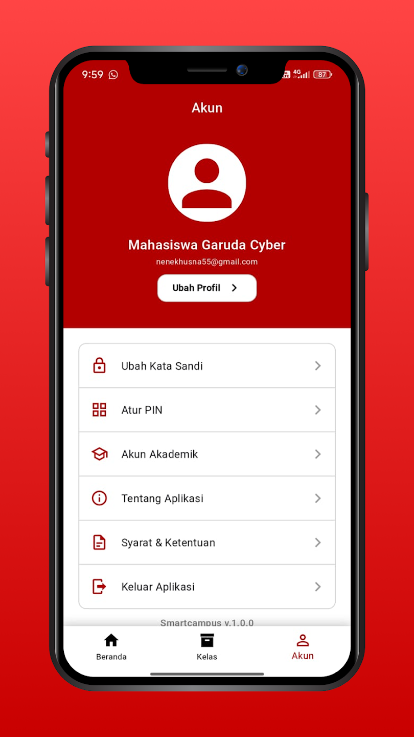 Screenshot aplikasi
