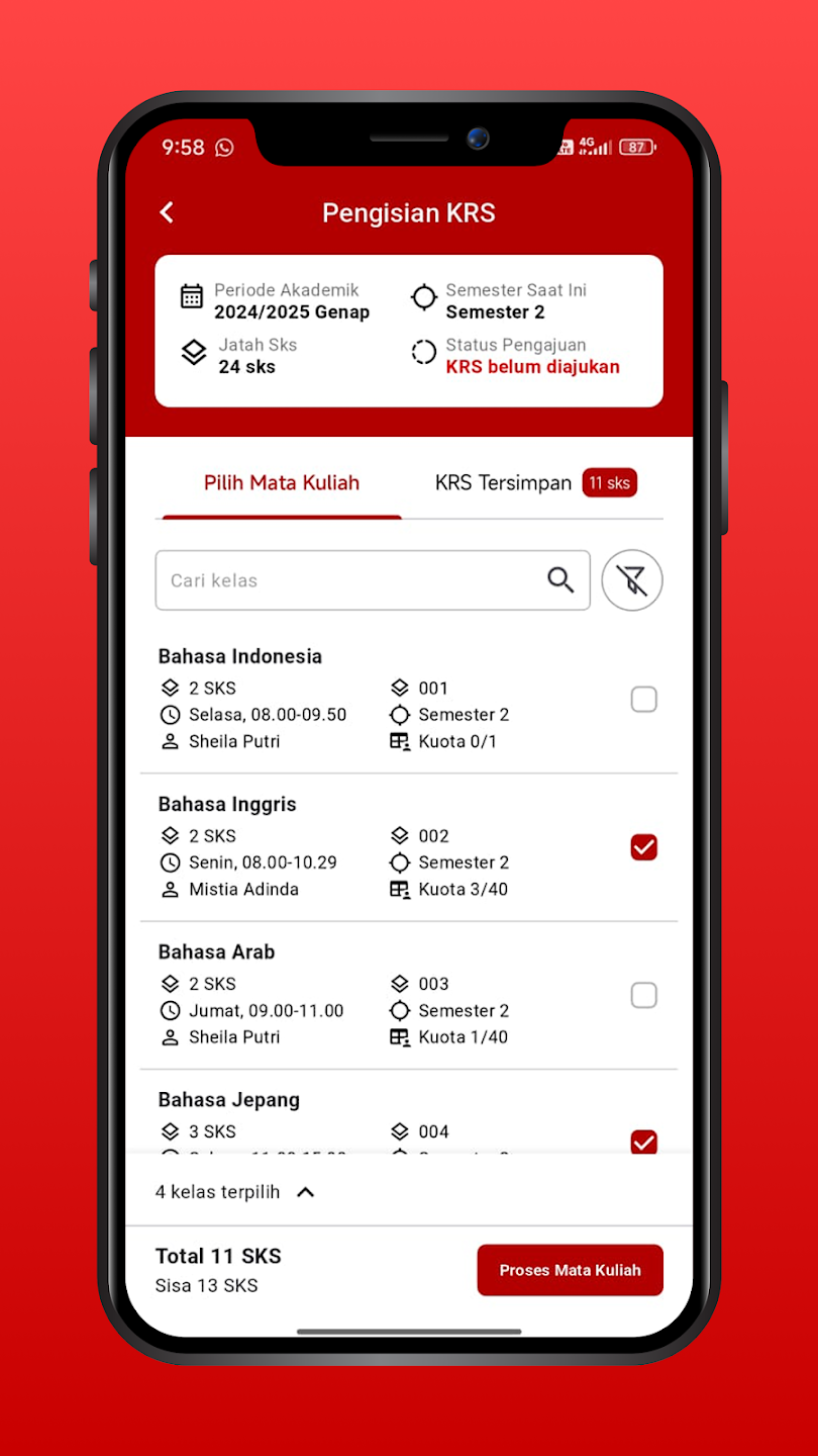 Screenshot aplikasi